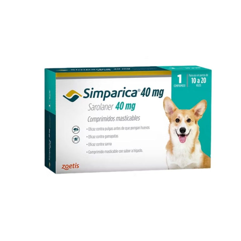 Simparica (40 Mg) 10-20 Kg 1 Comprimido